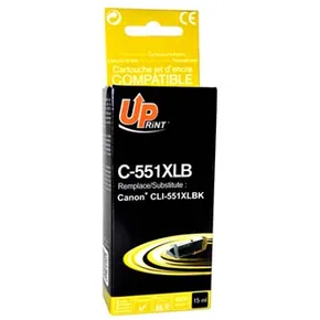 UPrint kompatibilis tinta CLI551BK XL, fekete, 11 ml, C-551XLB, nagy kapacitású, Canon PI-hez